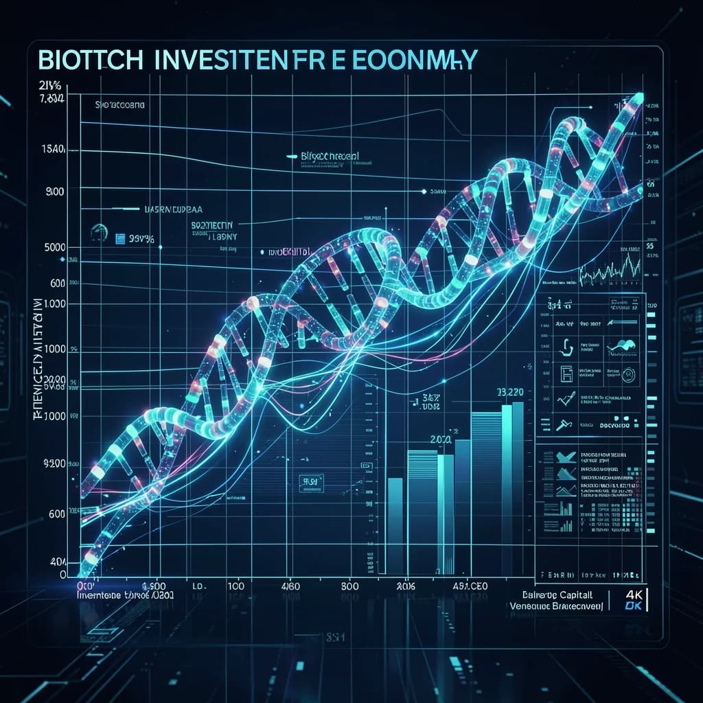 Quarterly VC funding chart showing bioeconomy investment growth from $208M to $893M per quarter across AgriTech, Bioenergy, Biomaterials, Synthetic Biology, and Industrial Biotech sectors